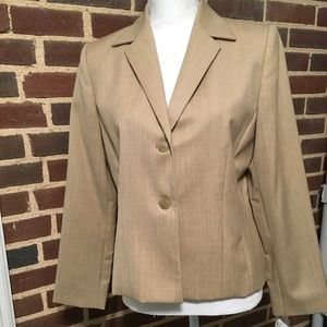 Pendleton NWT Ladies Blazer Sz 10 Petite Wool Tan